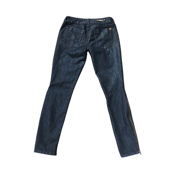 Serfontaine Black Fox Peg Leg Skinny Jeans 27 w/ Zipper W36683BLK Grunge Goth - Picture 7 of 8